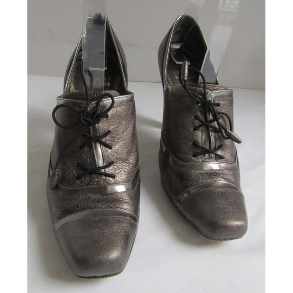 Stuart Weitzman Womens Metalic Brown Lace Up Booties Heels Retail $285 Size 6 - Picture 3 of 9